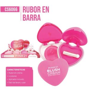 PINK 21 RUBOR C/PINCEL CORAZÓN X1 CS6066 AL AZAR