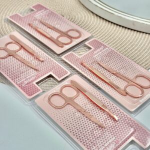 TIJERA + PINZA DEPILAR GOLD ROSE x1 UNI AMN-SJ041 AC-26017