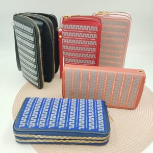 BILLETERA GLITTER 2 CIERRE 19cm x 10cm x 4cm AC-10A