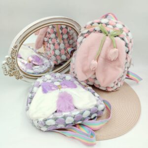 MOCHILA PELUCHE CONEJO 1 CIERRE 23cm x 20cm x 11cm AC-5A