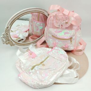 MOCHILA UNICORNEO GLITTER 1 CIERRE 21cm x 18cm x 11cm AC-6A