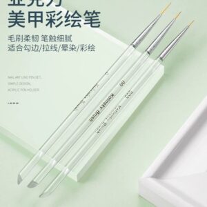 PINCEL FINO TRANSPARENTE 3PCS HFAN-2173