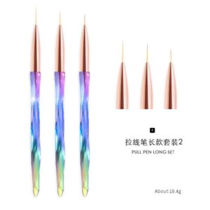 PINCEL P/UÑAS 3PCS x1 COD.2174