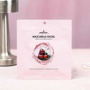 61105 MASCARILLA FACIAL FIBRA VEGETAL CEREZA