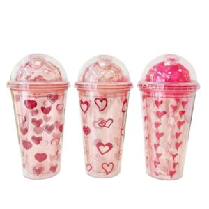 VASO CORAZON GLITEER 450ML ZSB-020197