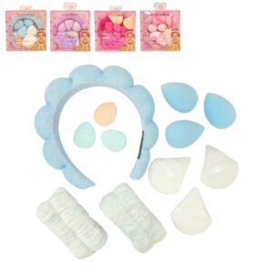 SWEET BEAUTY SET VINCHA C/ ESPONJA 12PCS BX-1732