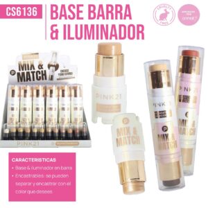 BASE BARRA + ILUMINADOR PINK21 CS6136 87405