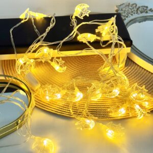 GUIRNALDA LUNA Y ESTRELLA LED CALIDA 28 LUCES AB-49