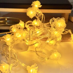 GUIRNALDA ROSAS LUZ CALIDA 28 LEDS AB-51