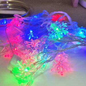 GUIRNALDA COPOS DE NIEVE MULTICOLOR 28LEDS AB-61