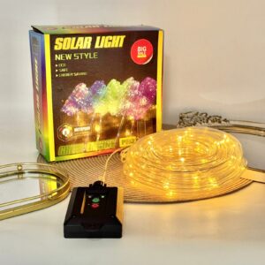 MANGUERA GRUESA LUZ LED CALIDA 10MTS SOLAR AB-2025-10