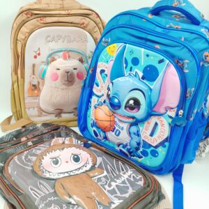 MOCHILA INFANTIL 3D AZUL 16 Pulgada 3 cierre 40cm x 30Cm x 10cm 25161-1