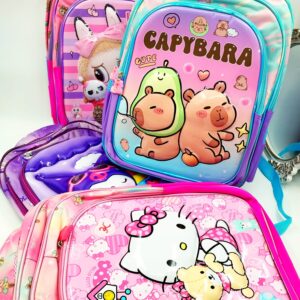 MOCHILA INFANTIL 3D ROSA 16 Pulgada 3 cierre 40cm x 30Cm x 10cm 25161-2