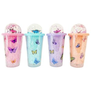 VASO MARIPOSA GLITTER C/ SORBETE 460ML 888-1