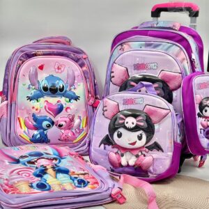 OFERTA !!! MOCHILA CARRO con luz 16″ 32x43x15cm + LONCHERA + CARTUCHERA nena 25163-6