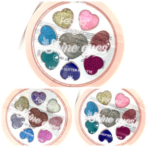 PROMO CAJA(24U) FEBBLE SOMBRAS GLITTER ❤️ 8CL. HSEN-4050