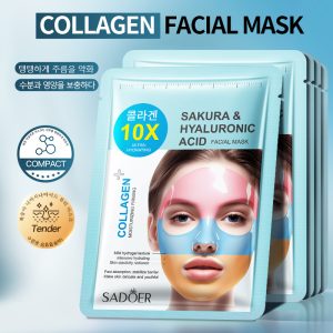 MASCARILLA FACIAL SAKURA ACIDO HIALURONICO COLAGENO ARCOIRIS 02265