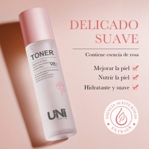 TONER AGUA TONICA HIDRATANTE DE ROSA CON ACIDO HIALURONICO 100ML REGISTRADO ANMAT 27444
