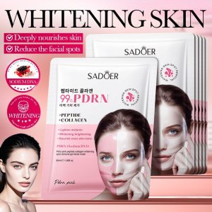 MASCARILLA FACIAL ILUMINADORA ANTI MANCHAS CON COLAGENO, PEPTIDOS ROSA Y ADN DE SALMON 30ML 604641