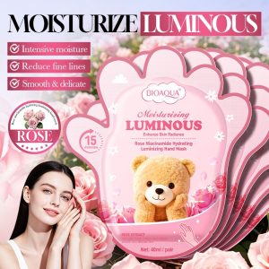 MASCARILLA PARA PIES HIDRATANTE ILUMINADORA CON NIACINAMIDA Y ROSA 40ML/PAR 828861