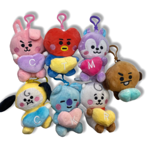 LLAVERO PELUCHE BTS CON CORAZON
