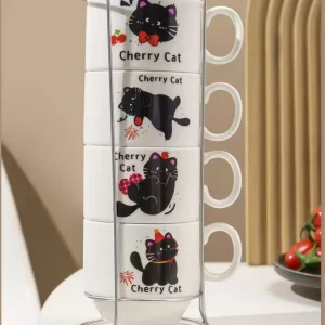 TAZA DE GATO X4PCS 9944