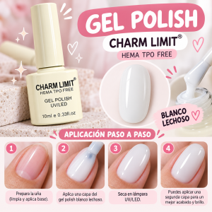 CHARM LIMIT ESMALTE GEL UV/LED 10ml VIA LACTEA GQ-522
