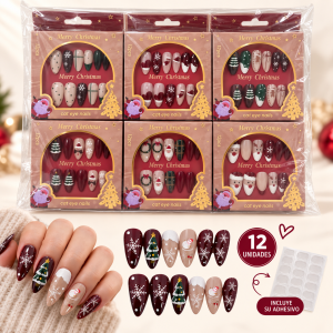 UÑAS POSTIZAS MERRY CHRISTMAS C-3560