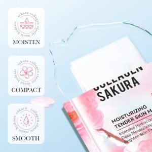 MASCARILLA FACIAL CON FLOR DE CEREZO Y COLAGENO 25G X10 UNIDADES 703072