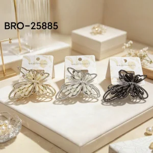 Broche Metal Mariposa Grande con Detalles Acrilico BRO-25885