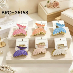 Broche Metal Dorado Caracol de Mar Varios Colores BRO-26168